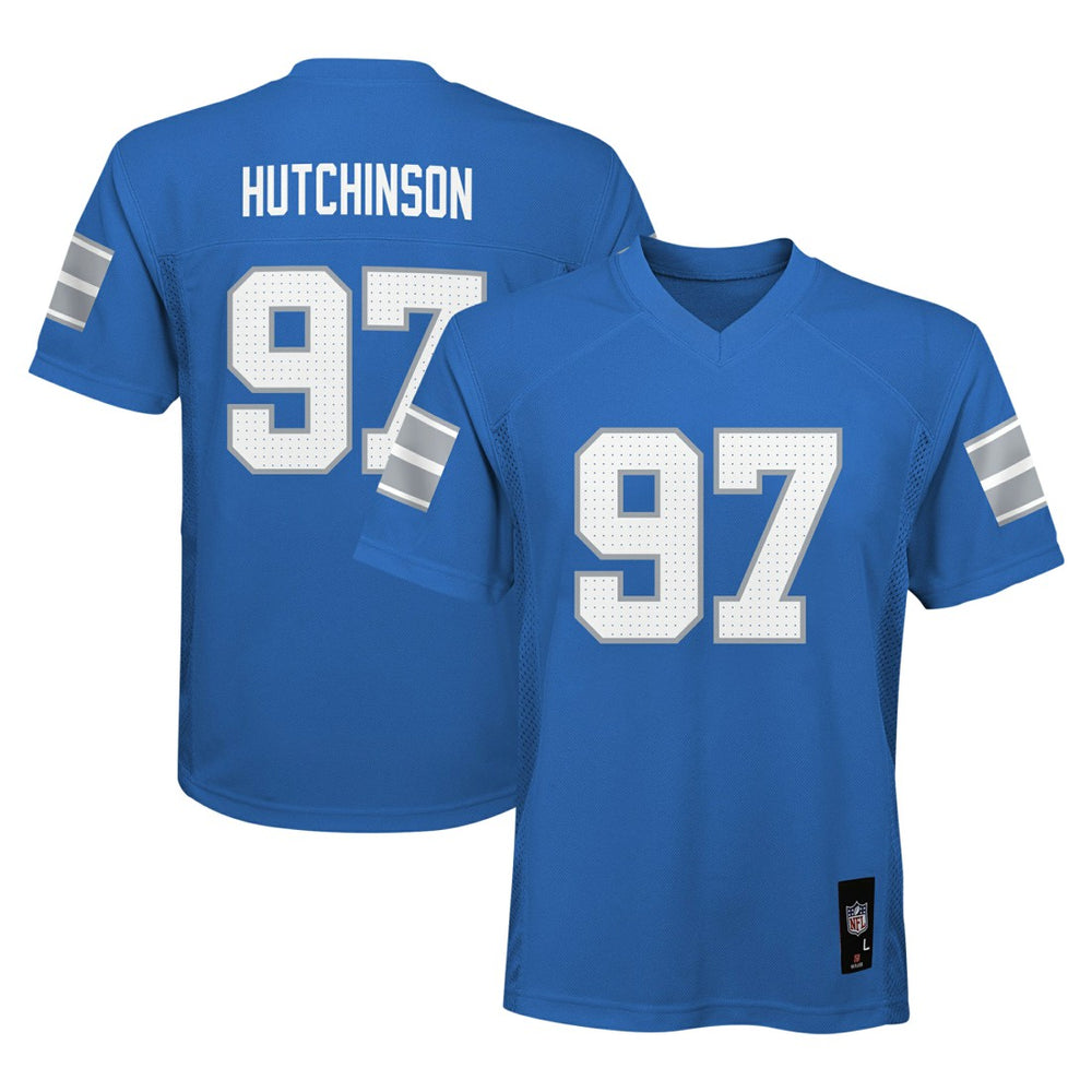 Aidan Hutchinson Detroit Lions Youth Replica Player Jersey - Blue - NFL