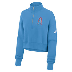 Tennessee Titans Women's Rewind Phoenix Half-Zip Sweatshirt - Light Blue - Nike