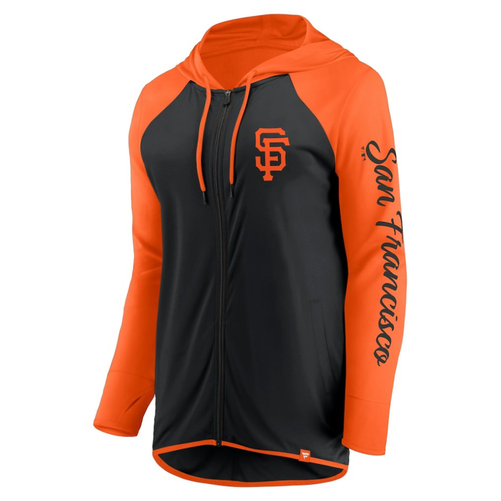 San Francisco Giants Fanatics Women's Script Sleeve Full-Zip Hoodie Outlet