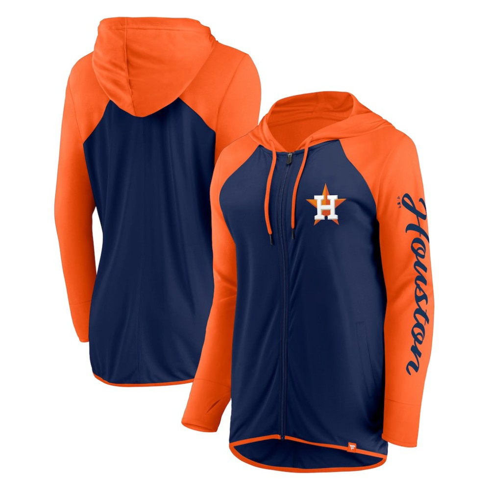 Houston Astros Fanatics Women's Script Sleeve Full-Zip Hoodie Online