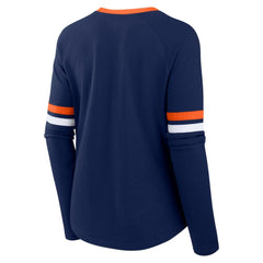 Houston Astros Fanatics Women's Won & Done Raglan Lace-Up Long Sleeve T-Shirt for sale