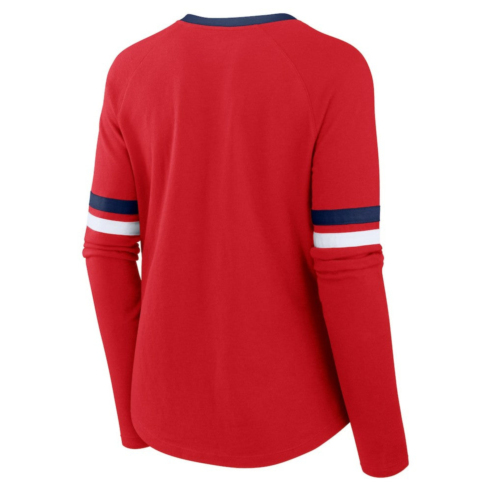 St. Louis Cardinals Fanatics Women's Won & Done Raglan Lace-Up Long Sleeve T-Shirt for sale