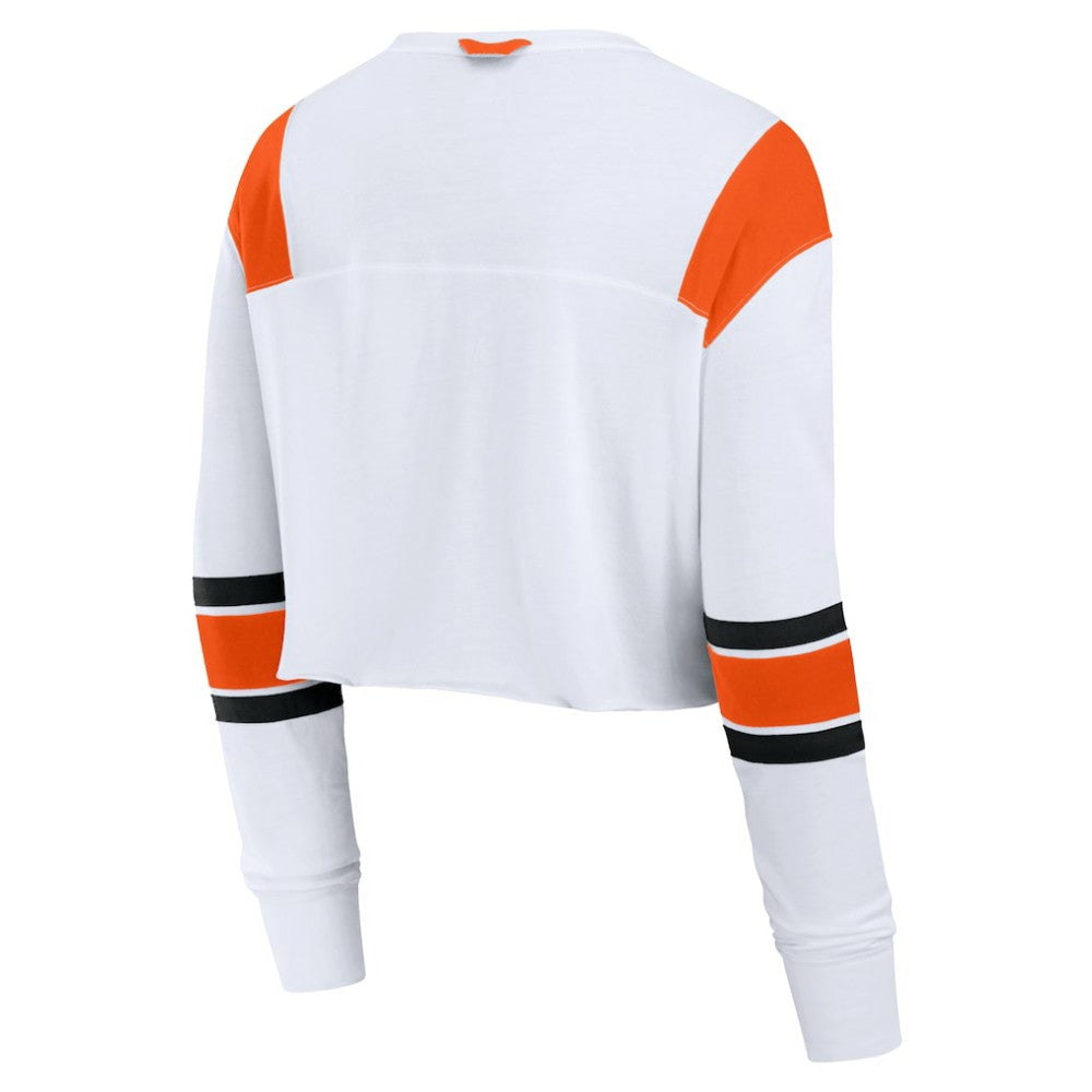 San Francisco Giants Fanatics Women's Stretch Cropped Fashion Long Sleeve T-Shirt Outlet