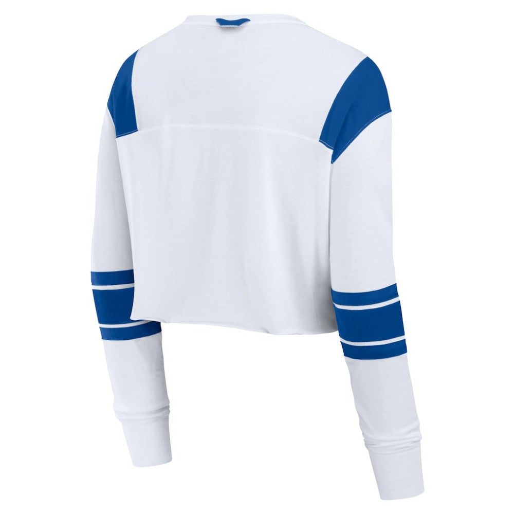 Los Angeles Dodgers Fanatics Women's Stretch Cropped Fashion Long Sleeve T-Shirt for sale