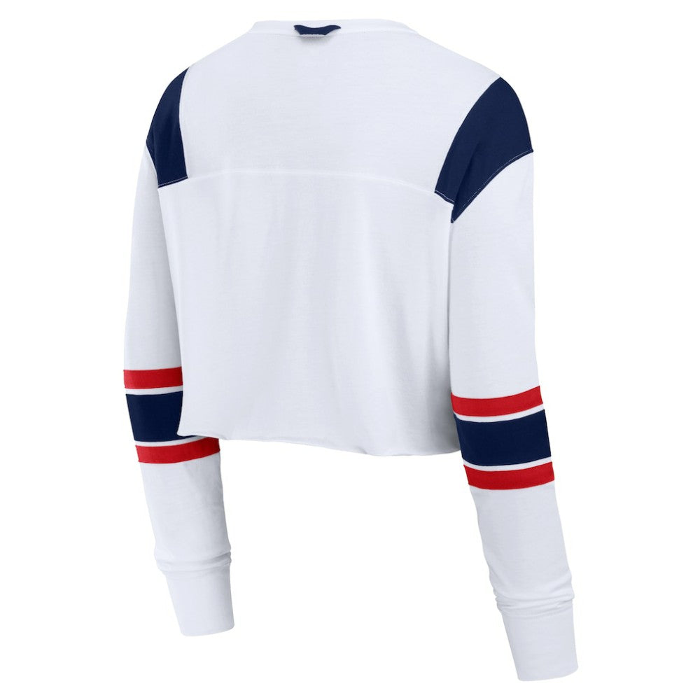 Atlanta Braves Fanatics Women's Stretch Cropped Fashion Long Sleeve T-Shirt Discount