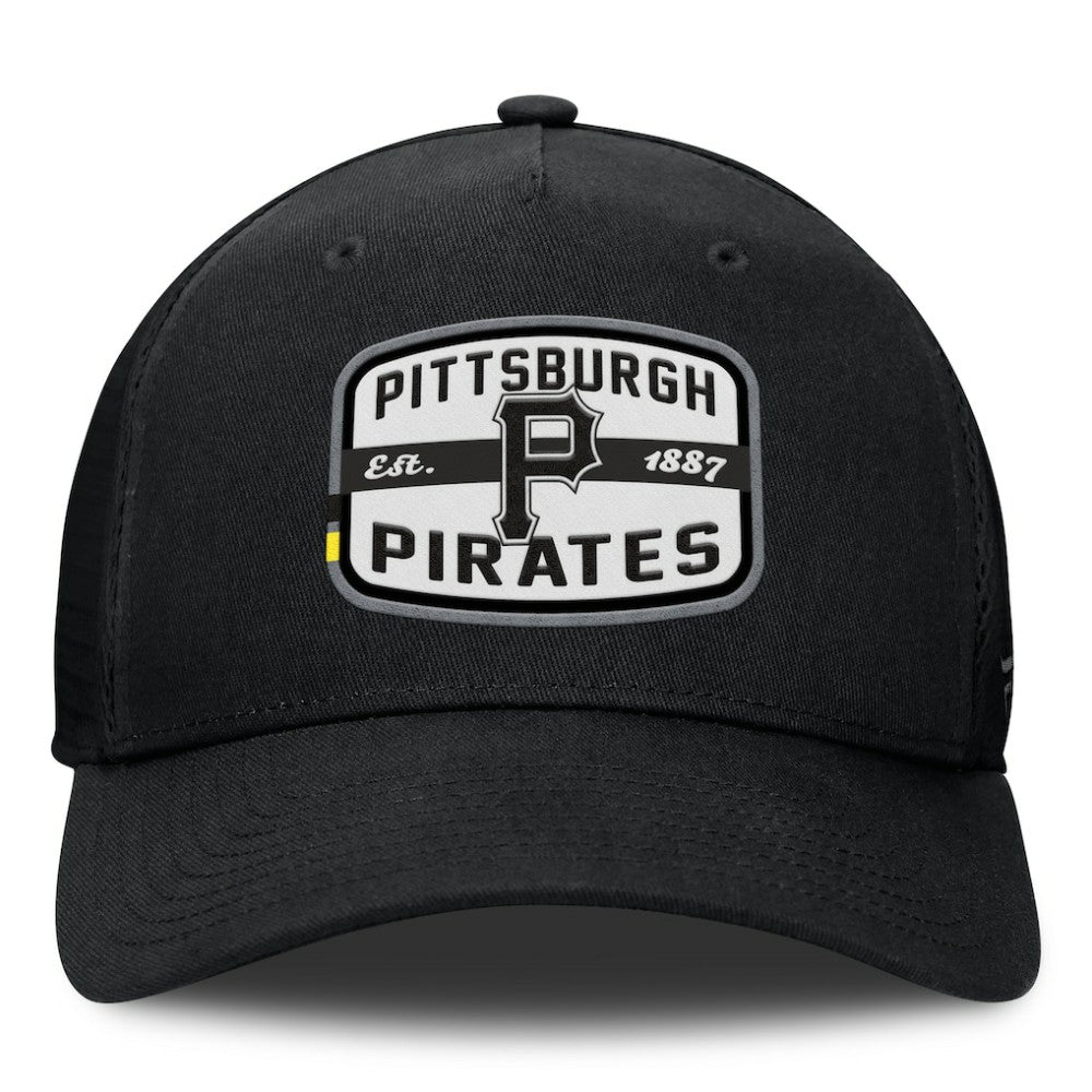 Pittsburgh Pirates Fanatics Team Patch A-Frame Trucker Snapback Hat Discount