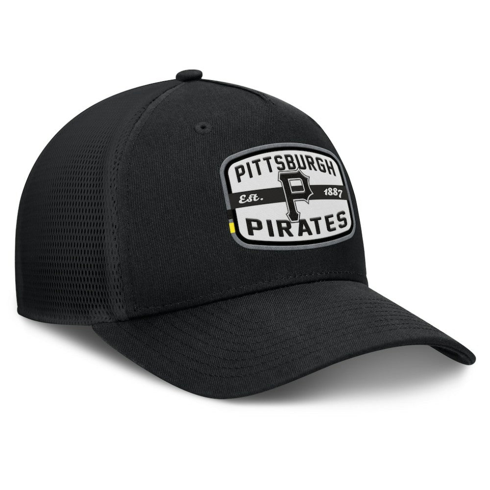 Pittsburgh Pirates Fanatics Team Patch A-Frame Trucker Snapback Hat Discount