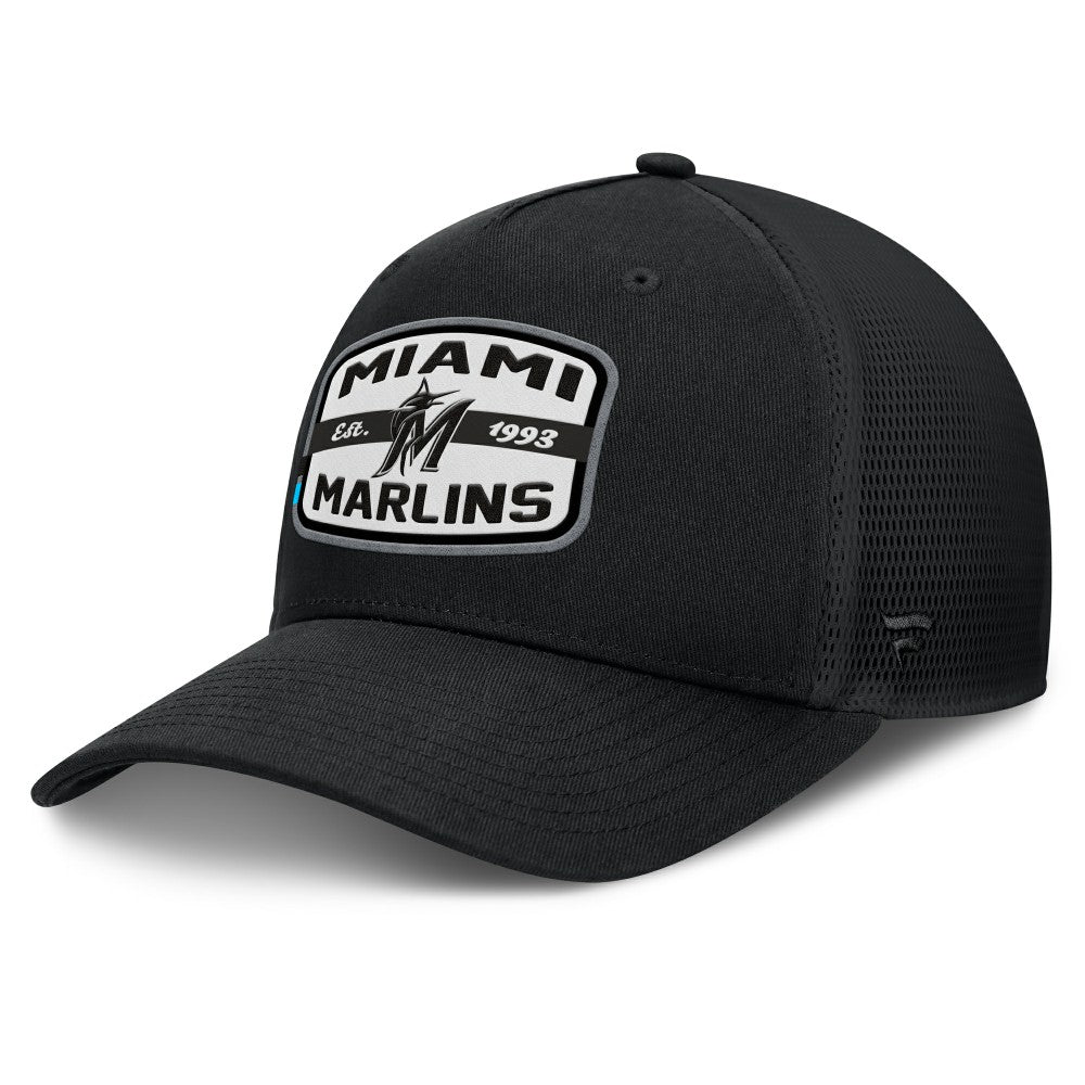 Miami Marlins Fanatics Team Patch A-Frame Trucker Snapback Hat Online