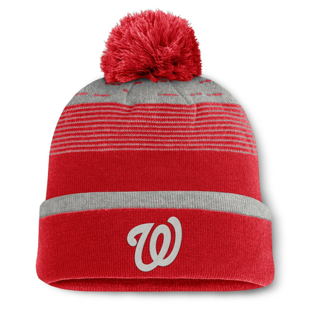 Washington Nationals Fanatics Fundamental Gradient Cuffed Knit Hat with Pom Near Me