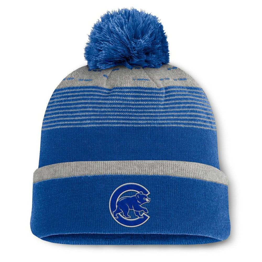 Chicago Cubs Fanatics Fundamental Gradient Cuffed Knit Hat with Pom Outlet