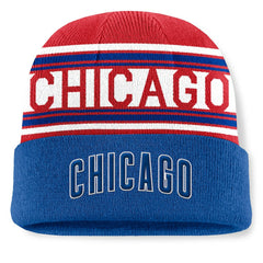 Chicago Cubs Fanatics Fundamental Team Stripe Cuffed Knit Hat Discount