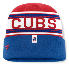 Chicago Cubs Fanatics Fundamental Team Stripe Cuffed Knit Hat Discount