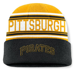 Pittsburgh Pirates Fanatics Fundamental Team Stripe Cuffed Knit Hat Online