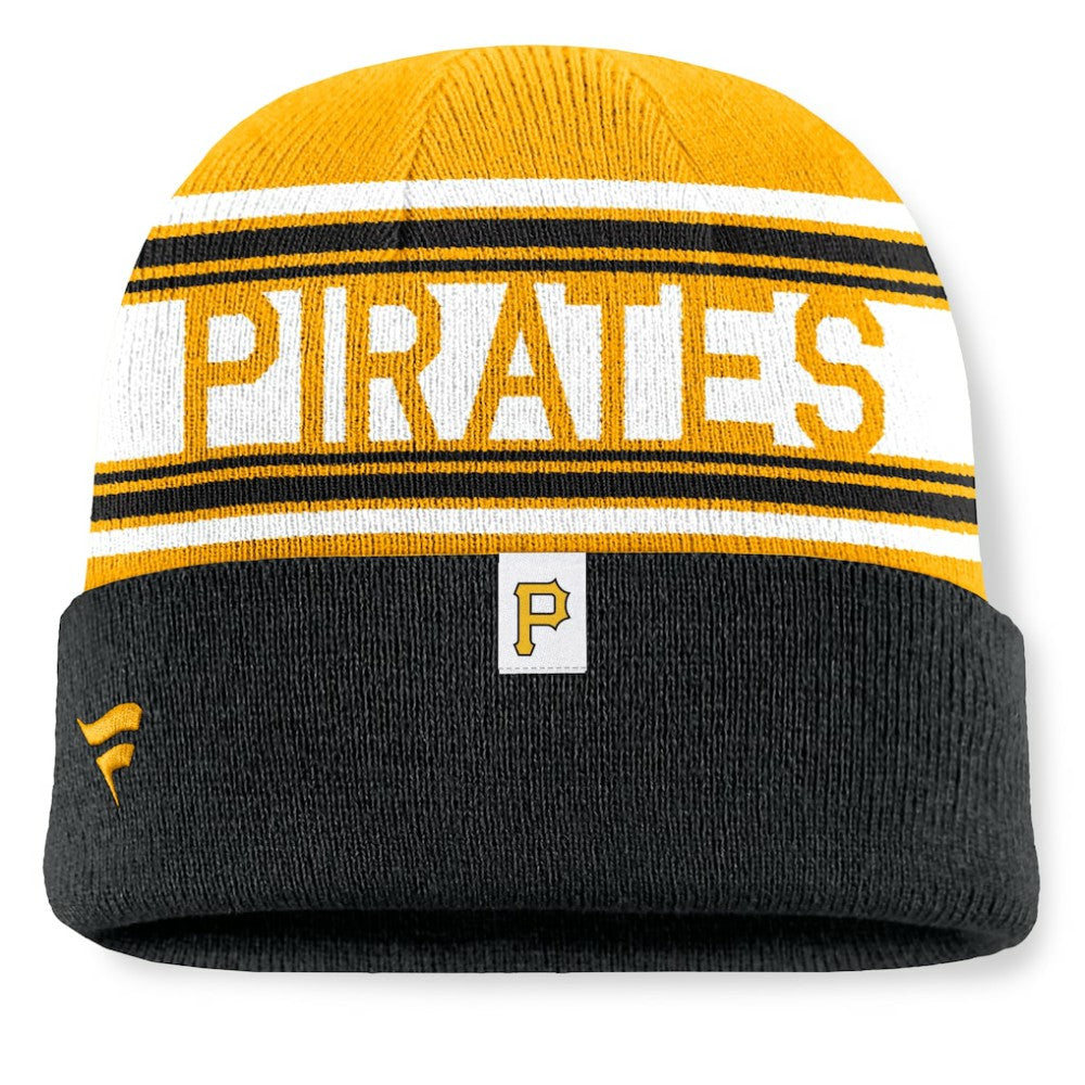 Pittsburgh Pirates Fanatics Fundamental Team Stripe Cuffed Knit Hat Online