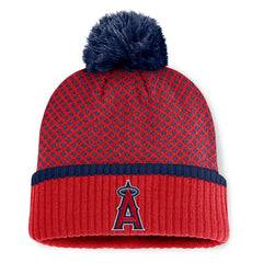 Los Angeles Angels Fanatics Women's Fundamental Jacquard Cuffed Knit Hat with Pom Outlet