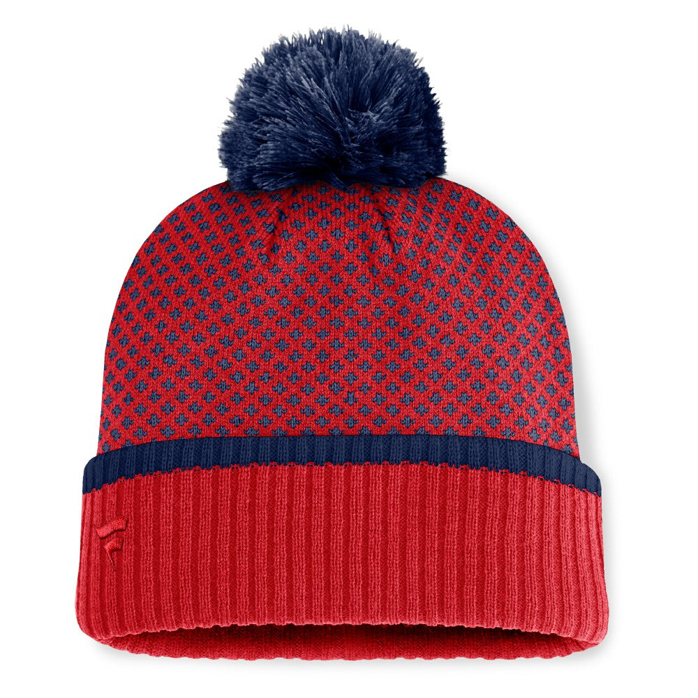 Los Angeles Angels Fanatics Women's Fundamental Jacquard Cuffed Knit Hat with Pom Outlet