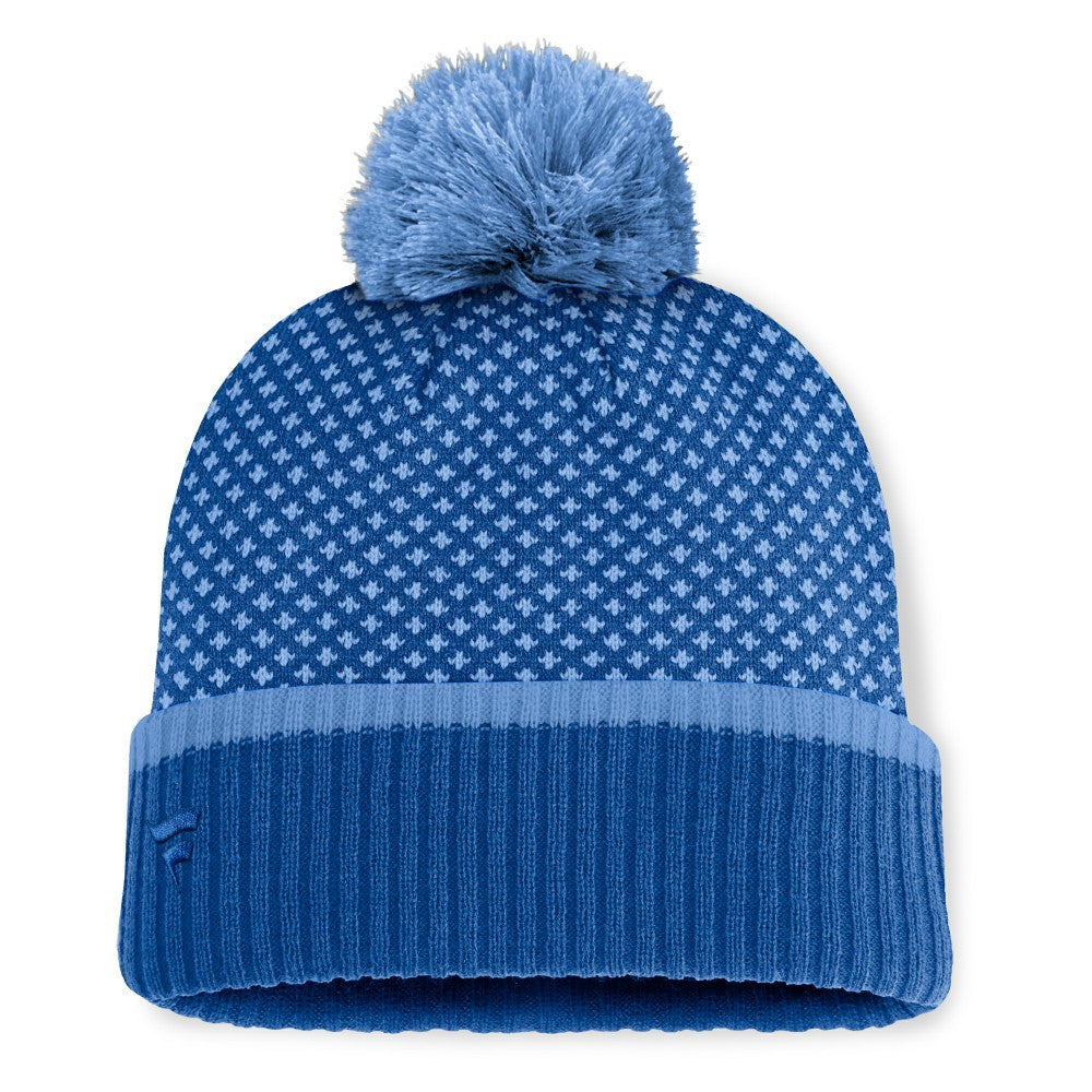 Kansas City Royals Fanatics Women's Fundamental Jacquard Cuffed Knit Hat with Pom Near Me