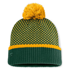 Athletics Fanatics Women's Fundamental Jacquard Cuffed Knit Hat with Pom for sale