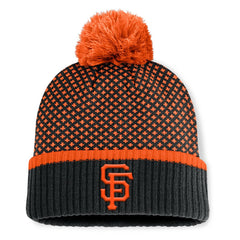 San Francisco Giants Fanatics Women's Fundamental Jacquard Cuffed Knit Hat with Pom Near Me