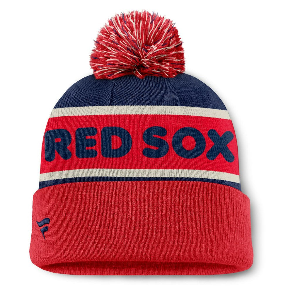 Boston Red Sox Fanatics Heritage Cuffed Knit Hat with Pom Discount