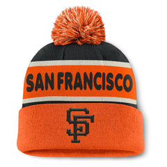 San Francisco Giants Fanatics Heritage Cuffed Knit Hat with Pom for sale