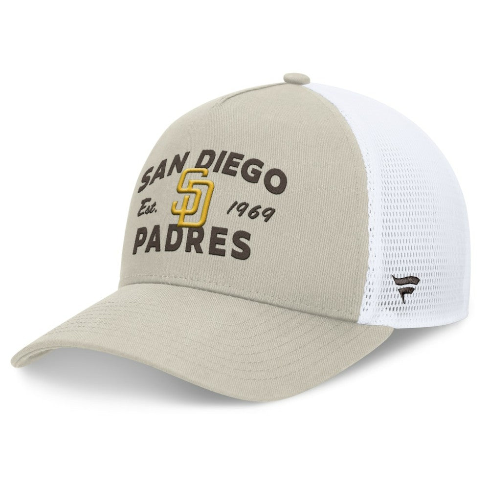 San Diego Padres Fanatics A-Frame Trucker Adjustable Hat Online