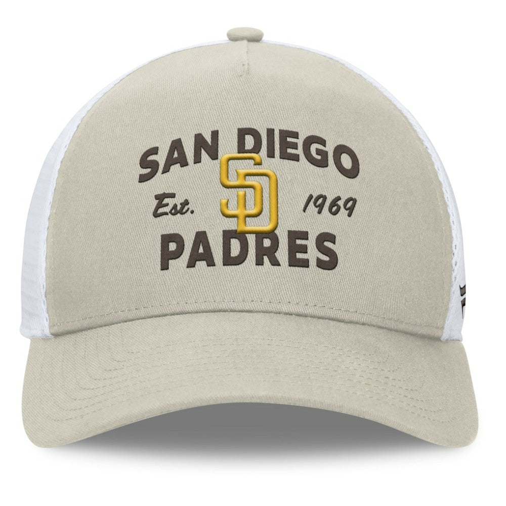 San Diego Padres Fanatics A-Frame Trucker Adjustable Hat Online