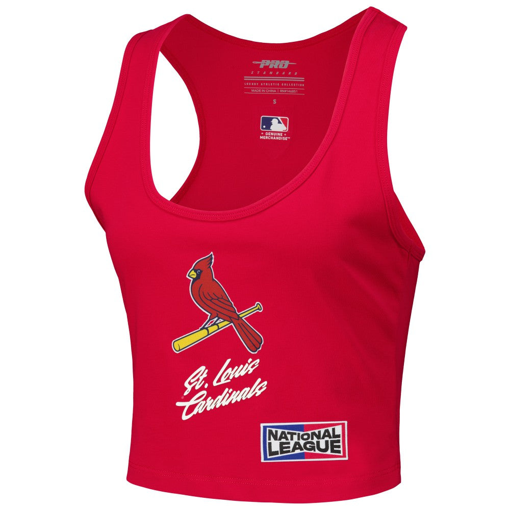 St. Louis Cardinals Pro Standard Women's Fast Lane Fitted Tri-Blend Cropped Tank Top Online