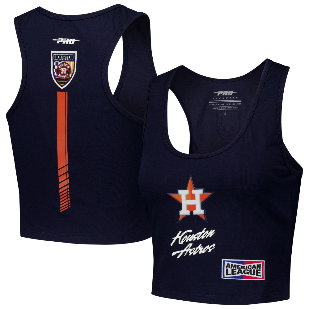 Houston Astros Pro Standard Women's Fast Lane Fitted Tri-Blend Cropped Tank Top Near Me
