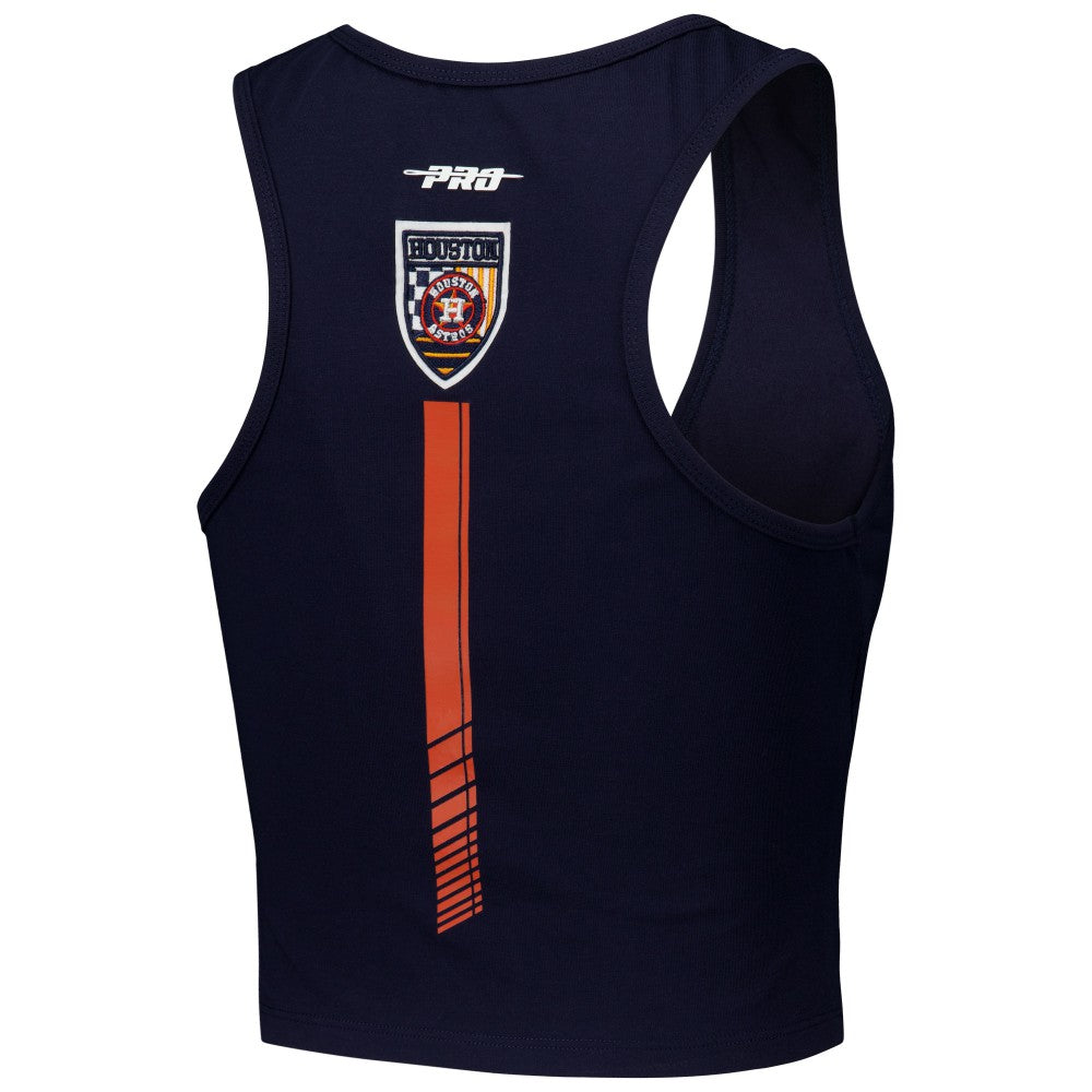 Houston Astros Pro Standard Women's Fast Lane Fitted Tri-Blend Cropped Tank Top Near Me
