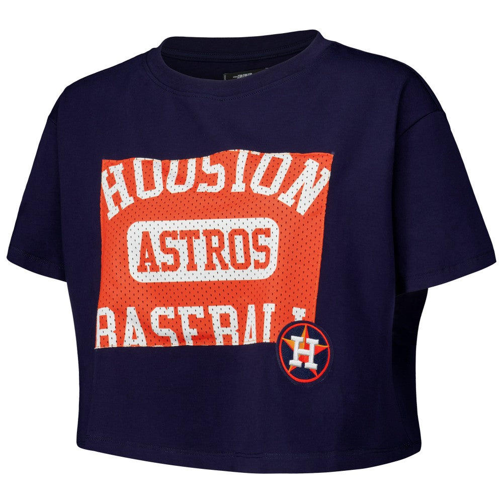 Houston Astros Pro Standard Women's Made To Play Boxy Cropped T-Shirt Discount