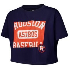 Houston Astros Pro Standard Women's Made To Play Boxy Cropped T-Shirt Discount