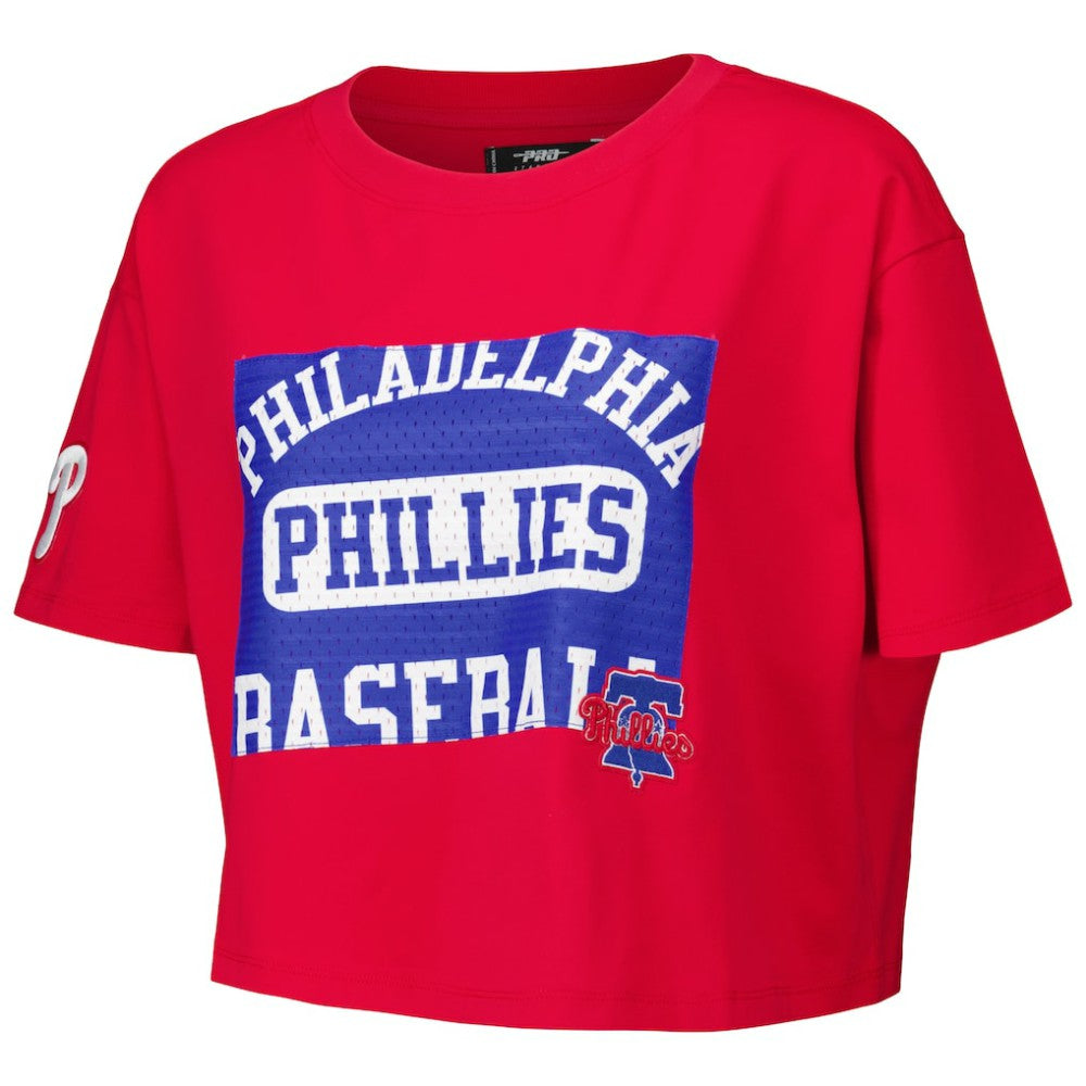 Philadelphia Phillies Pro Standard Women's Made To Play Boxy Cropped T-Shirt Sale