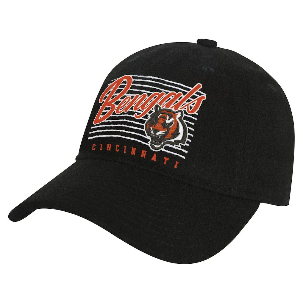 Cincinnati Bengals Youth Retro Wooly Adjustable Hat - Black - NFL
