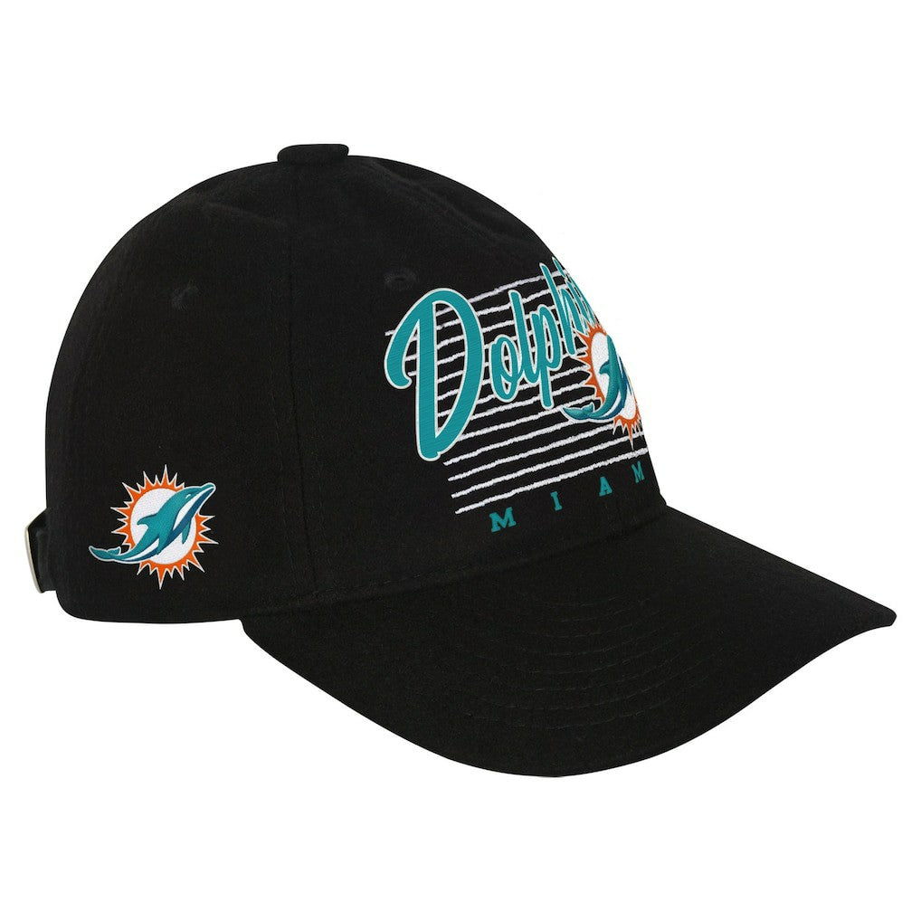 Miami Dolphins Youth Retro Wooly Adjustable Hat - Black - NFL
