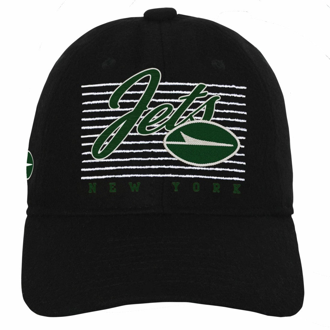 New York Jets Youth Retro Wooly Adjustable Hat - Black - NFL