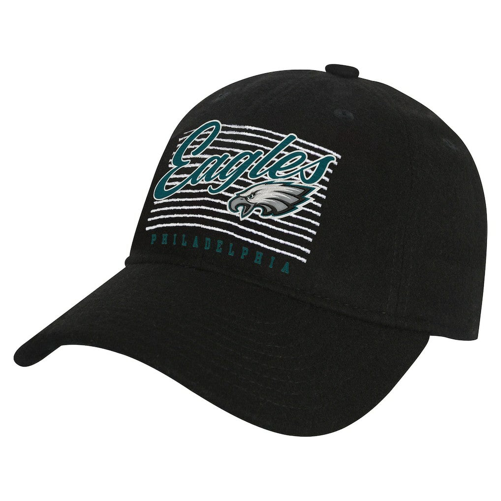 Philadelphia Eagles Youth Retro Wooly Adjustable Hat - Black - NFL
