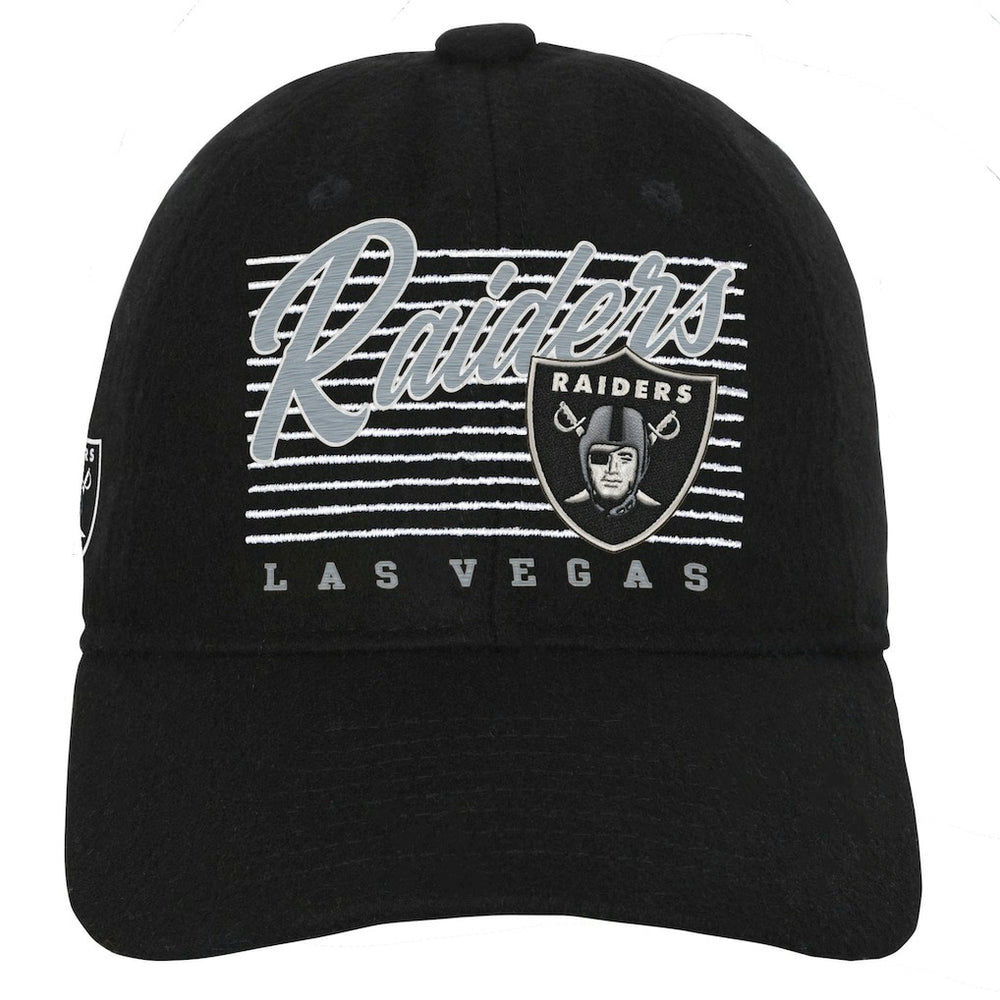 Las Vegas Raiders Youth Retro Wooly Adjustable Hat - Black - NFL