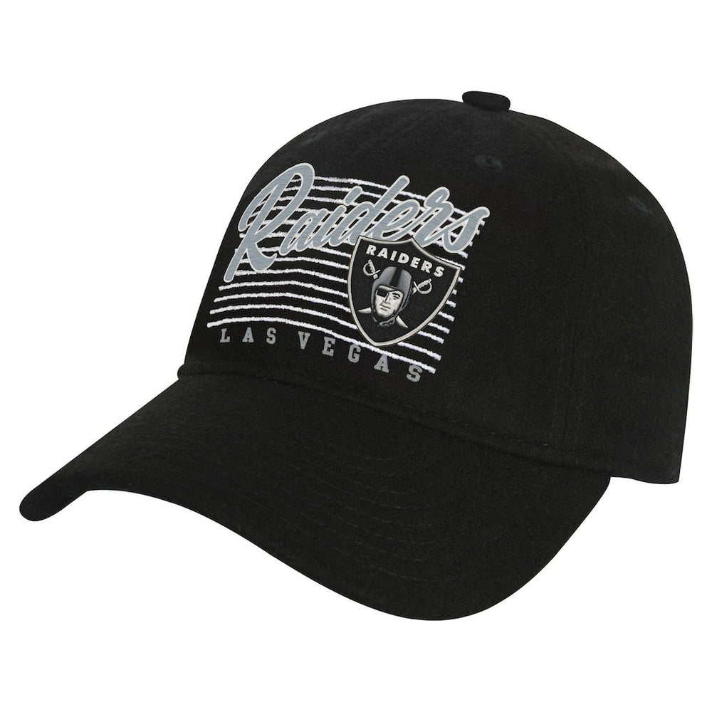 Las Vegas Raiders Youth Retro Wooly Adjustable Hat - Black - NFL