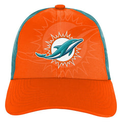Miami Dolphins Youth Combine Two-Tone Adjustable Hat - Orange/Aqua - NFL