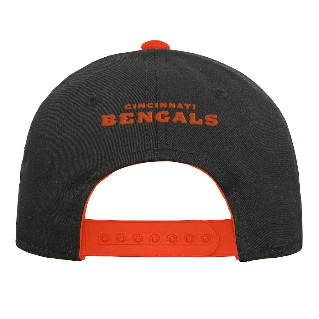 Cincinnati Bengals Youth Team Pre-Curved Adjustable Hat - Black - NFL