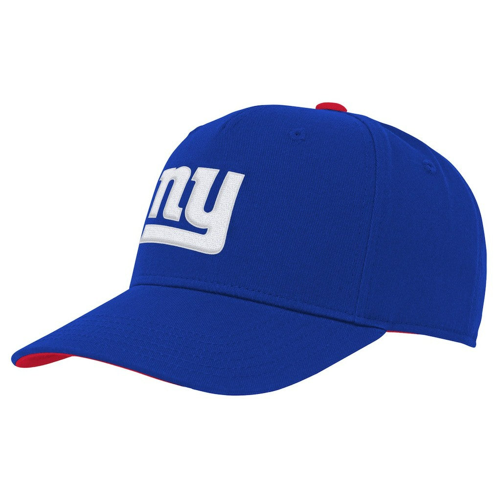 New York Giants Youth Team Pre-Curved Adjustable Hat - Royal - NFL