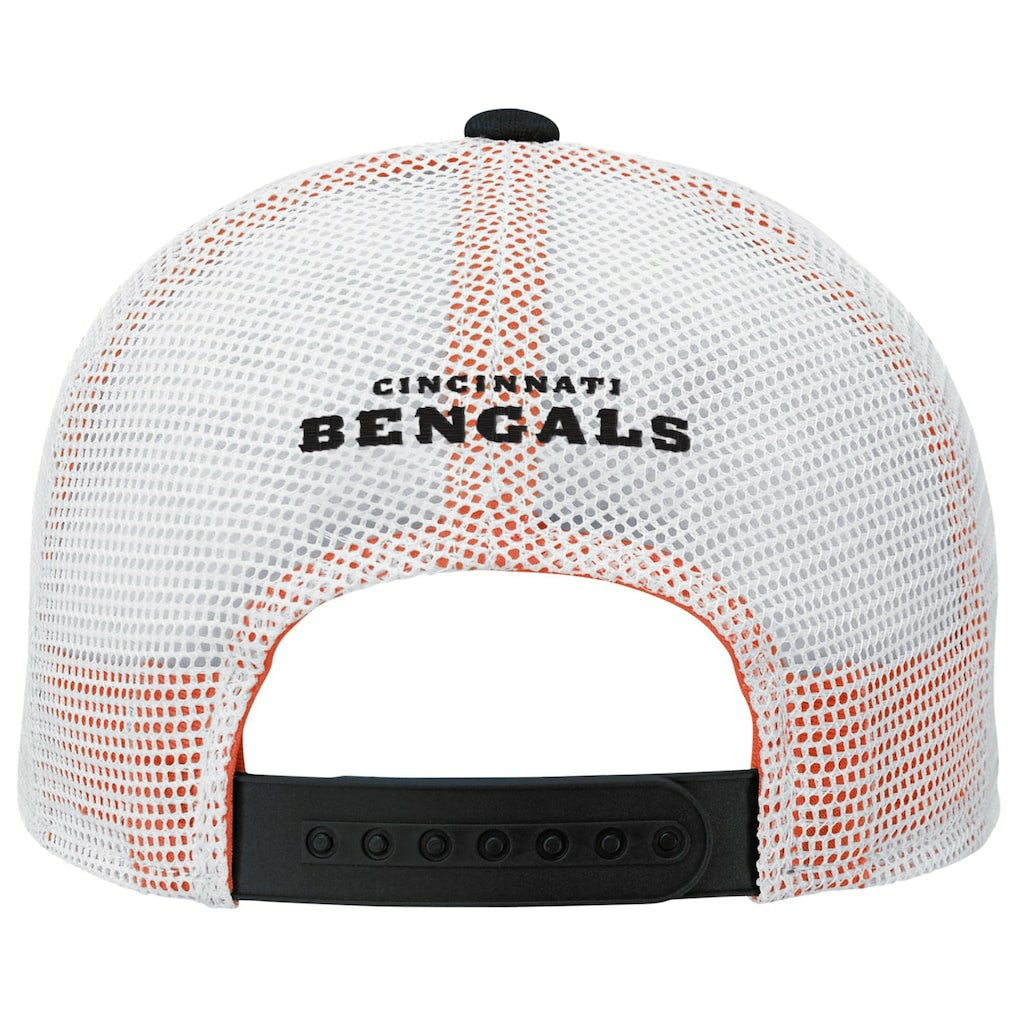 Cincinnati Bengals Youth Core Lockup Trucker Adjustable Hat - Black - NFL