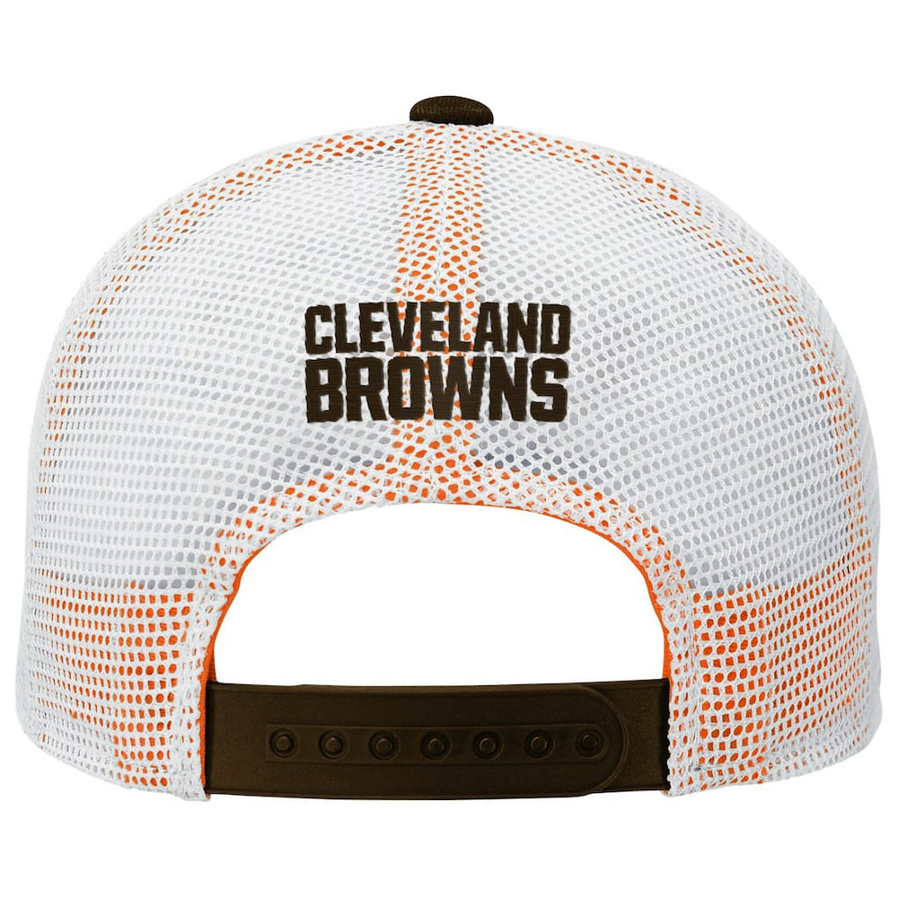 Cleveland Browns Youth Core Lockup Trucker Adjustable Hat - Brown - NFL