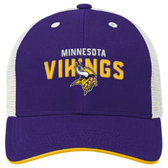 Minnesota Vikings Youth Core Lockup Trucker Adjustable Hat - Purple - NFL