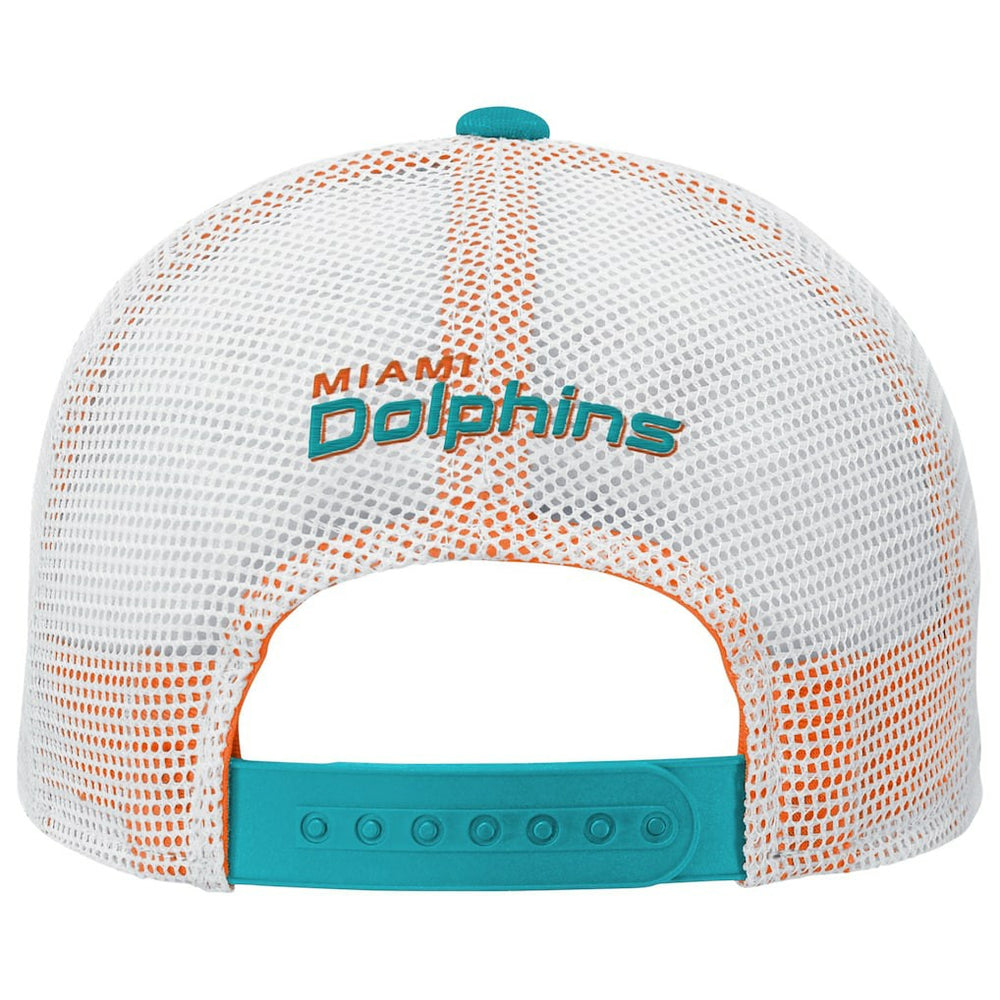 Miami Dolphins Youth Core Lockup Trucker Adjustable Hat - Aqua - NFL