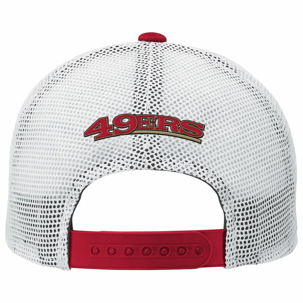 San Francisco 49ers Youth Core Lockup Trucker Adjustable Hat - Scarlet - NFL