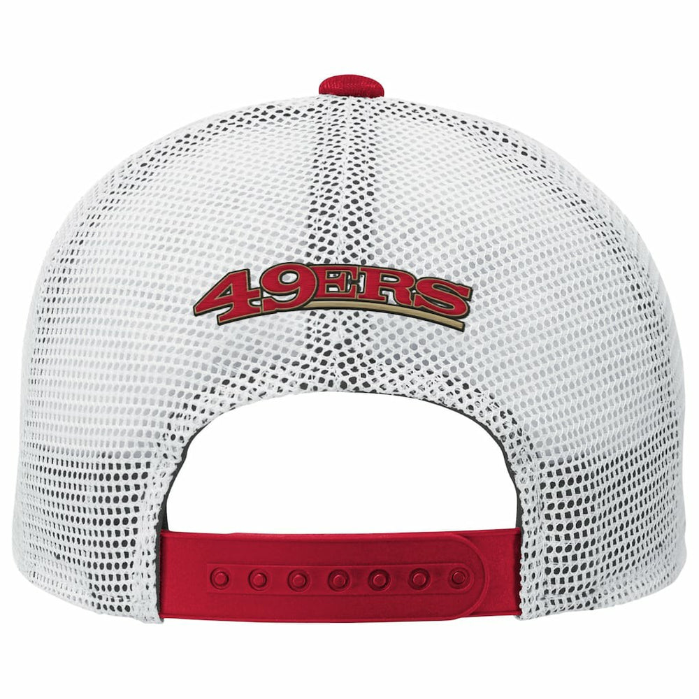 San Francisco 49ers Youth Core Lockup Trucker Adjustable Hat - Scarlet - NFL