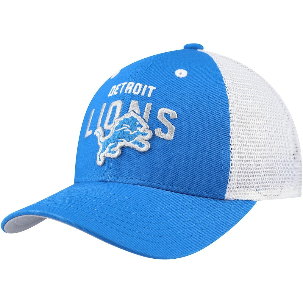 Detroit Lions Youth Core Lockup Trucker Adjustable Hat - Blue - NFL