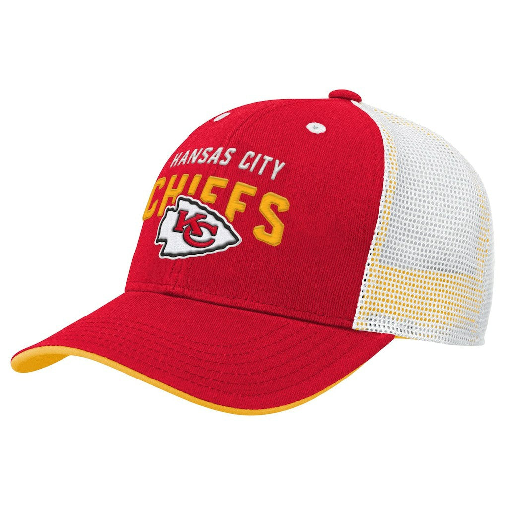 Kansas City Chiefs Youth Core Lockup Trucker Adjustable Hat - Red - NFL
